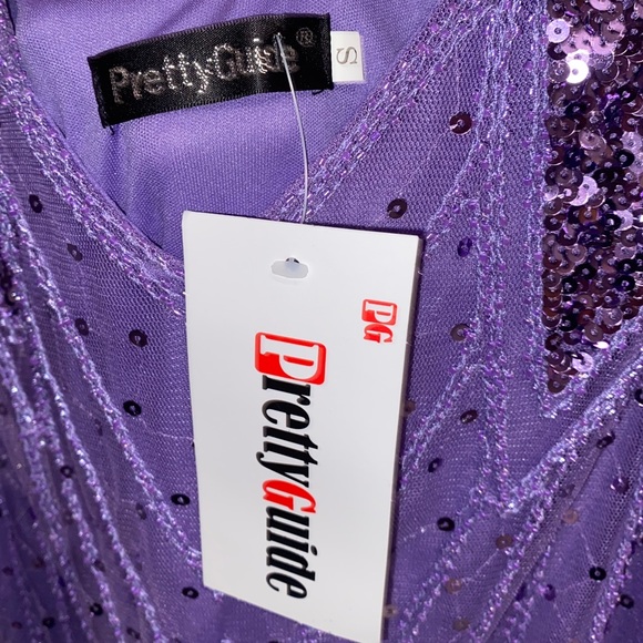 PURPLE FLAPPER DRESS - Picture 3 of 4